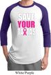 Mens Breast Cancer Awareness Shirt Save Your Tatas Raglan Tee T-Shirt