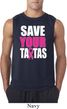 Mens Breast Cancer Awareness Shirt Save Your Tatas Sleeveless Tee