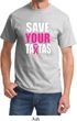 Mens Breast Cancer Awareness Shirt Save Your Tatas Tee T-Shirt
