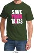 Mens Breast Cancer Awareness Shirt Save Your Tatas Tee T-Shirt