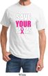 Mens Breast Cancer Awareness Shirt Save Your Tatas Tee T-Shirt