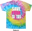 Mens Breast Cancer Awareness Shirt Save Your Tatas Tie Dye Tee T-shirt