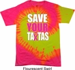 Mens Breast Cancer Awareness Shirt Save Your Tatas Tie Dye Tee T-shirt