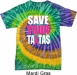 Mens Breast Cancer Awareness Shirt Save Your Tatas Tie Dye Tee T-shirt