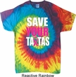 Mens Breast Cancer Awareness Shirt Save Your Tatas Tie Dye Tee T-shirt