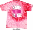 Mens Breast Cancer Awareness Shirt Save Your Tatas Tie Dye Tee T-shirt