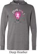 Mens Breast Cancer Awareness Shirt Think Pink Lightweight Hoodie Tee