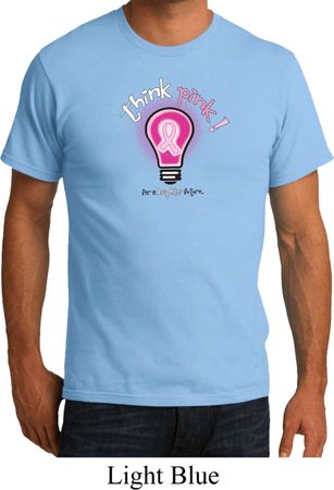 Mens Breast Cancer Awareness Shirt Think Pink Organic Tee T-Shirt