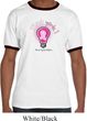Mens Breast Cancer Awareness Shirt Think Pink Ringer Tee T-Shirt