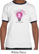 Mens Breast Cancer Awareness Shirt Think Pink Ringer Tee T-Shirt