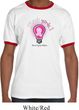 Mens Breast Cancer Awareness Shirt Think Pink Ringer Tee T-Shirt