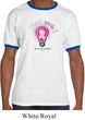 Mens Breast Cancer Awareness Shirt Think Pink Ringer Tee T-Shirt
