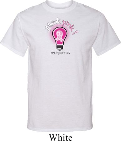 Mens Breast Cancer Awareness Shirt Think Pink Tall Tee T-Shirt
