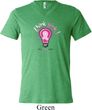 Mens Breast Cancer Awareness Shirt Think Pink Tri Blend V-neck Tee