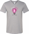 Mens Breast Cancer Awareness Shirt Think Pink Tri Blend V-neck Tee