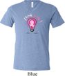 Mens Breast Cancer Awareness Shirt Think Pink Tri Blend V-neck Tee