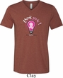 Mens Breast Cancer Awareness Shirt Think Pink Tri Blend V-neck Tee