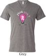 Mens Breast Cancer Awareness Shirt Think Pink Tri Blend V-neck Tee