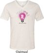 Mens Breast Cancer Awareness Shirt Think Pink Tri Blend V-neck Tee