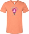 Mens Breast Cancer Awareness Shirt Think Pink Tri Blend V-neck Tee