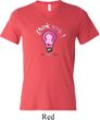 Mens Breast Cancer Awareness Shirt Think Pink Tri Blend V-neck Tee