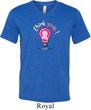 Mens Breast Cancer Awareness Shirt Think Pink Tri Blend V-neck Tee