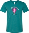 Mens Breast Cancer Awareness Shirt Think Pink Tri Blend V-neck Tee
