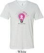 Mens Breast Cancer Awareness Shirt Think Pink Tri Blend V-neck Tee