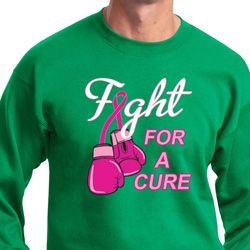 Mens Breast Cancer Awareness Sweatshirt Fight For a Cure Sweat Shirt