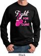 Mens Breast Cancer Awareness Sweatshirt Fight For a Cure Sweat Shirt