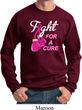 Mens Breast Cancer Awareness Sweatshirt Fight For a Cure Sweat Shirt