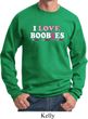 Mens Breast Cancer Awareness Sweatshirt I Love Boobies Sweat Shirt