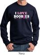Mens Breast Cancer Awareness Sweatshirt I Love Boobies Sweat Shirt