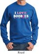 Mens Breast Cancer Awareness Sweatshirt I Love Boobies Sweat Shirt