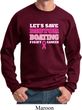 Mens Breast Cancer Awareness Sweatshirt Motor Boating Sweat Shirt