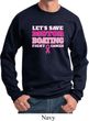 Mens Breast Cancer Awareness Sweatshirt Motor Boating Sweat Shirt