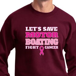 Mens Breast Cancer Awareness Sweatshirt Motor Boating Sweat Shirt Mens Breast Cancer Awareness Sweatshirt Motor Boating Sweat Shirt