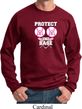 Mens Breast Cancer Awareness Sweatshirt Protect 2nd Base Sweat Shirt