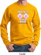 Mens Breast Cancer Awareness Sweatshirt Protect 2nd Base Sweat Shirt
