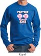Mens Breast Cancer Awareness Sweatshirt Protect 2nd Base Sweat Shirt