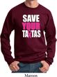 Mens Breast Cancer Awareness Sweatshirt Save Your Tatas Sweat Shirt