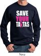 Mens Breast Cancer Awareness Sweatshirt Save Your Tatas Sweat Shirt