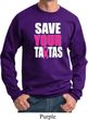 Mens Breast Cancer Awareness Sweatshirt Save Your Tatas Sweat Shirt