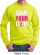 Mens Breast Cancer Awareness Sweatshirt Save Your Tatas Sweat Shirt