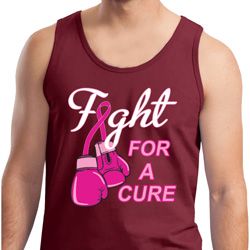 Mens Breast Cancer Awareness Tanktop Fight For a Cure Tank Top