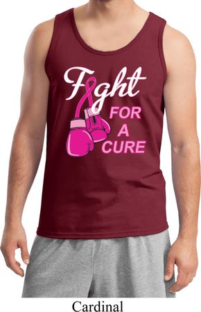 Mens Breast Cancer Awareness Tanktop Fight For a Cure Tank Top