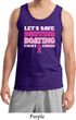 Mens Breast Cancer Awareness Tanktop Motor Boating Tank Top