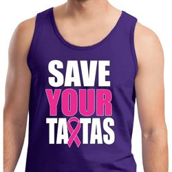 Mens Breast Cancer Awareness Tanktop Save Your Tatas Tank Top