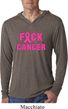 Mens Breast Cancer Shirt F*CK Cancer Lightweight Hoodie Tee T-Shirt