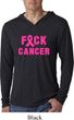 Mens Breast Cancer Shirt F*CK Cancer Lightweight Hoodie Tee T-Shirt